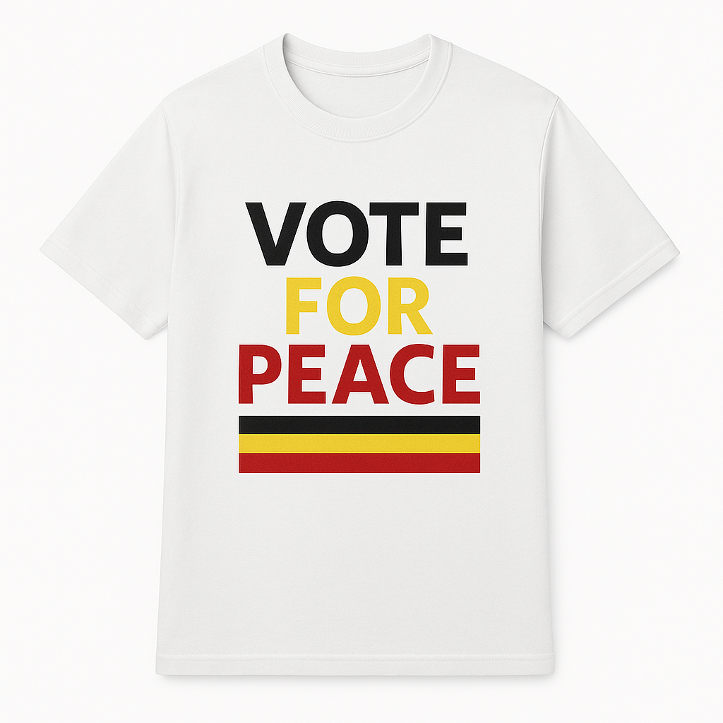 Customized presidential campaign T-shirt for Uganda
